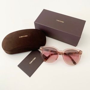 Pink Tom Ford Sunglasses w Pink Tortoise Frames -
Authentic Like New
